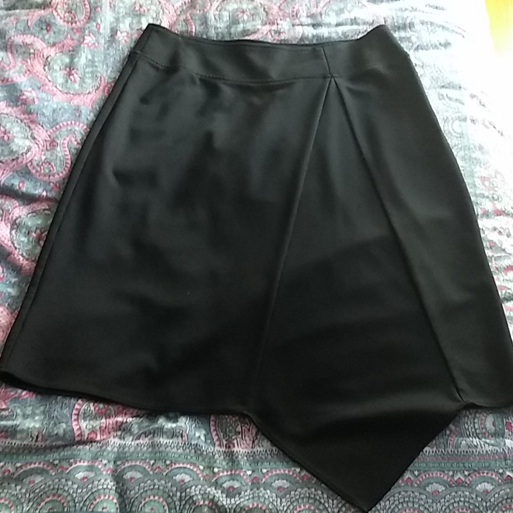 Kenneth Cole Asymmetrical Front Midi Skirt